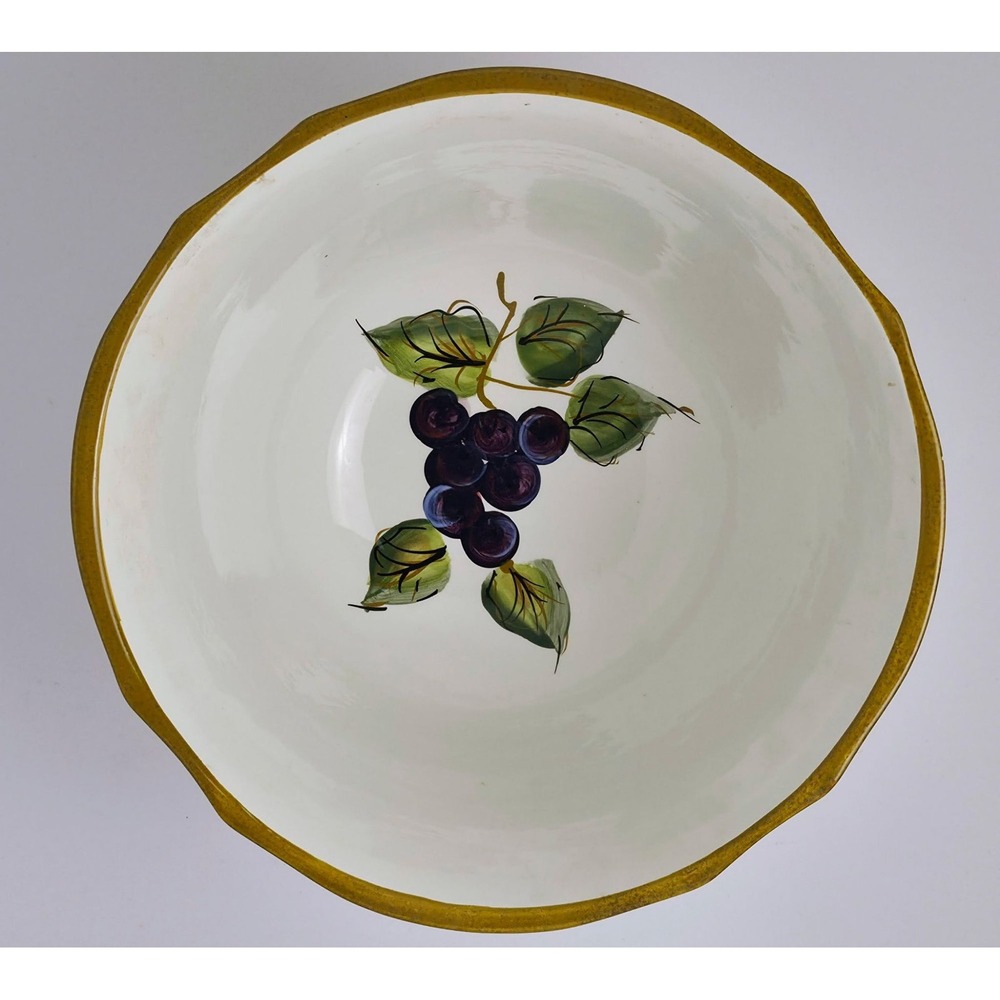 Raymond Waites Fruit Pattern Large Mixing Serving Bowl Set 3 Pc Ceramic - Picture 4 of 8